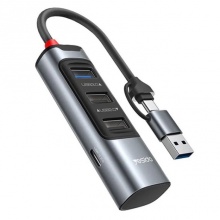 USB/Type-C Хаб для компьютера Yesido HB19 59758