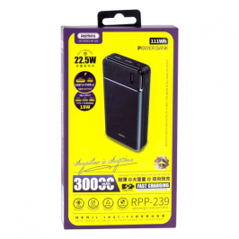 Портативный внешний аккумулятор Remax RPP-239 Pure 22.5W QC+PD Fast Charging (30000mAh) 39059