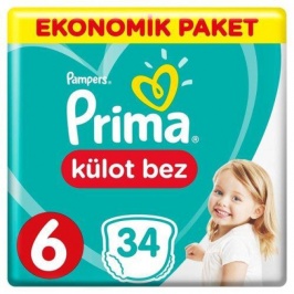 Prima Külot Bebek Bezi Eko Paket 6 Beden 34 Adet 10355037-00057