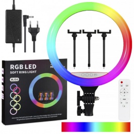 Кольцевая селфи лампа RGB LED MJ56 (без штатива) 68691