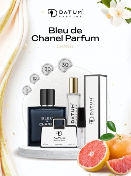 Erkaklar atiri Datum Parfume Bleu de Chanel 20 ml, bergamot lavanda va sandal bilan