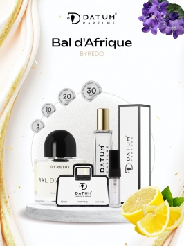 Uniseks atir Datum Parfume Bal d'Afrique 30 ml, limon jasmin vetiver va muskus bilan