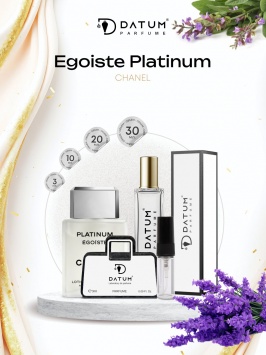Erkaklar atiri Datum Parfume Egoiste Platinum 10 ml, lavanda neroli vetiver va kedr bilan