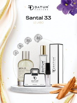 Uniseks atir Datum Parfume Santal 33 20 ml, sandal teri kardamon va ambra bilan