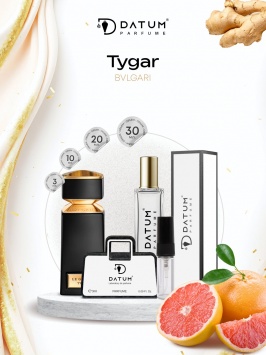 Erkaklar atiri Datum Parfume Tygar 10 ml, bergamot dolchin vanil va muskus bilan