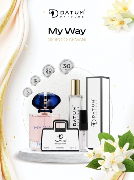 Ayollar atiri Datum Parfume My Way 20 ml, apelsin guli tuberoza va oq muskus bilan