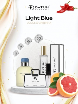 Erkaklar atiri Datum Parfume Light Blue 20 ml, limon olma muskus va kedr bilan