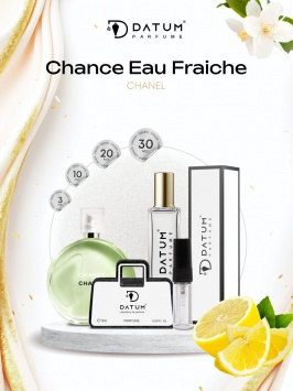 Ayollar atiri Datum Parfume Chance Eau Fraiche 20 ml, limon jasmin va oq muskus bilan