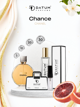 Ayollar atiri Datum Parfume Chance 10 ml, ayva greypfrut jasmin va muskus bilan