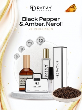 Uniseks atir Datum Parfume Black Pepper & Amber Neroli 10 ml, qalampir neroli va ambra bilan