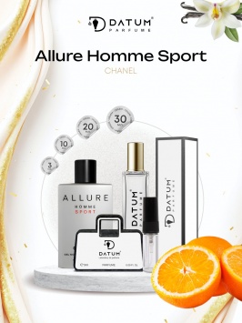 Erkaklar atiri Datum Parfume Allure Homme Sport 30 ml sitrus va dengiz iforiga ega tetiklantiruvchi xid