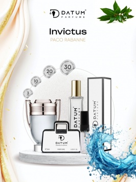 Erkaklar atiri Datum Parfume Invictus 10 ml, dengiz notalari, yasmin, pachuli notalari bilan