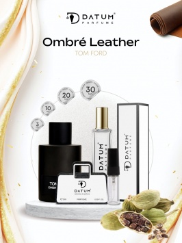 Uniseks atir Datum Parfume Ombré Leather 30 ml, kardamon, ambra, pachuli notalari bilan