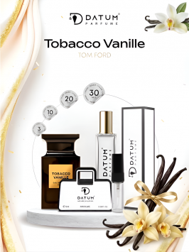 Uniseks atir Datum Parfume Tobacco Vanille 30 ml, tabac, yog‘och notalari notalari bilan