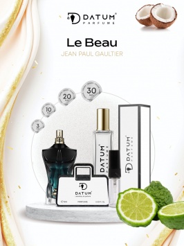 Erkaklar atiri Datum Parfume Le Beau 20 ml, bergamot, kokos notalari bilan