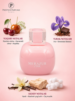 Merazur Fransiya xushbo'ylangan suvi. ayollar uchun "rozoviy"