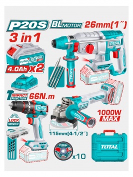 Набор электроинструментов TOTAL TOSLI241198 (3 в 1)