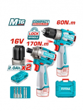 Akkumulyatorli asboblar to'plami TOTAL TOSLI240968 (Drel + Gaykovert)
