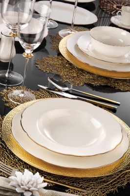 Kutahya Porcelain Bone Olympos 54 Шт Столовая Посуда На 12 Персон