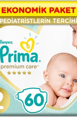 Prima Premium Care Bebek Bezi Ekonomik Paket 2 Beden 60 Adet 10355037-00119