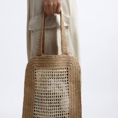 Тканая сумка из ротанга, тканая вручную, натуральная