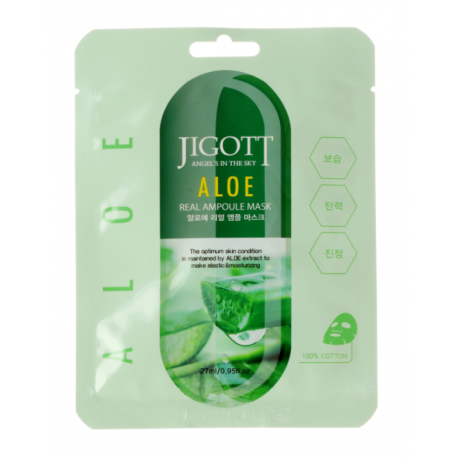 Jigott Ral Ampula niqob Aloe 27gr yuz niqobi  УТ-00007787