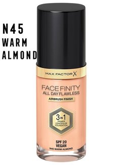 Тональный крем основа для лица Max Factor Facefinity All Day Flawless 3in1 Foundation 45 Warm Almond УТ-00007388