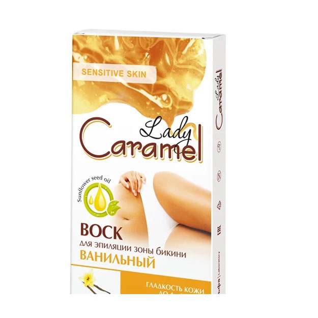 "Lady Caramel"nozik teri uchun" vanil " tana mumi, 16 ta chiziq+2 ta ro'molcha.  УТ-00007675
