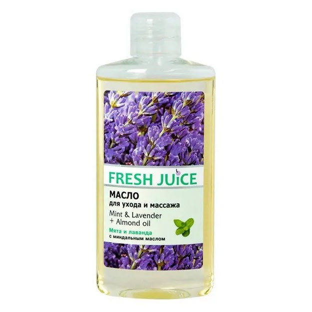 "Fresh Juice"Масло для ухода и массажа "Mint & Lavender+Almovd oil", 150 мл УТ-00007625