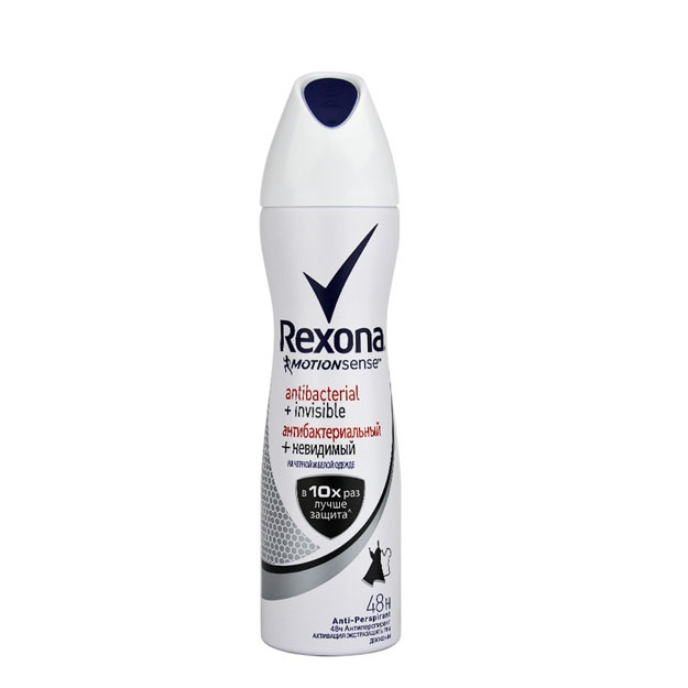 Антиперспирант аэрозоль Rexona Fm Antibacterial+Invisible 24х150ml УТ-00007168
