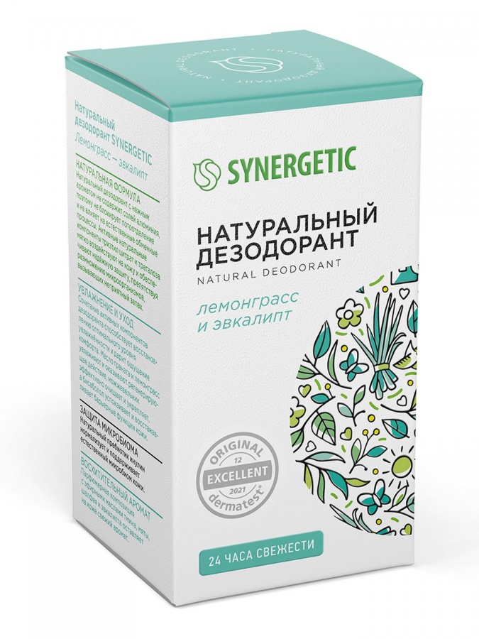 SYNERGETIC tabiiy deodorant "Lemongrass-evkalipt" 50ml УТ-00008057
