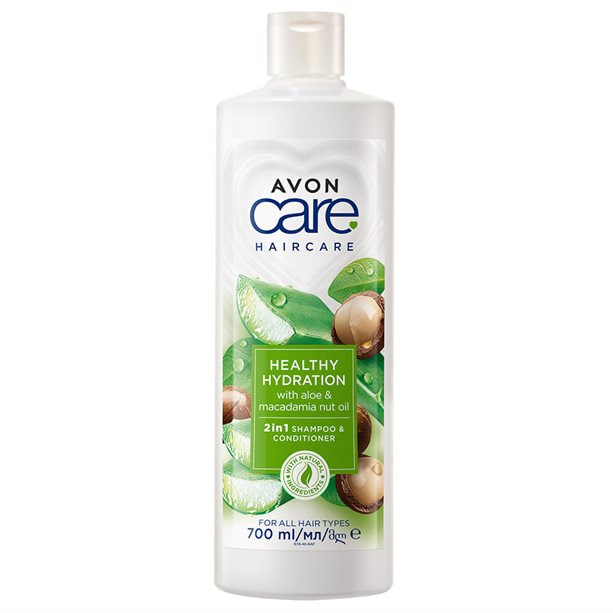Shampun konditsioneri 2b1 AVON care aloe sharbati va 700 ml makadamiya yog'i bilan mutlaq hashamatli Hidratsiya УТ-00009473