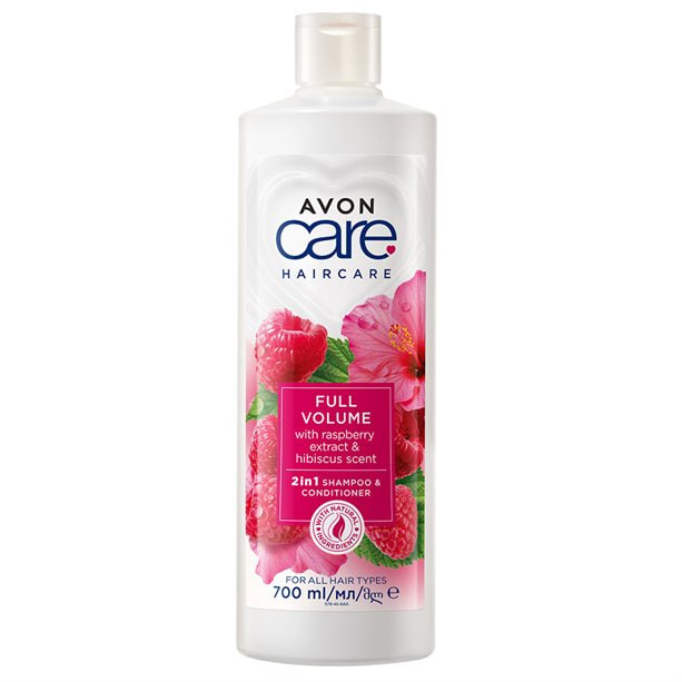 2b1 AVON care Konditsioner shampun 700 ml malina ekstrakti bilan tengsiz hajm  УТ-00009471