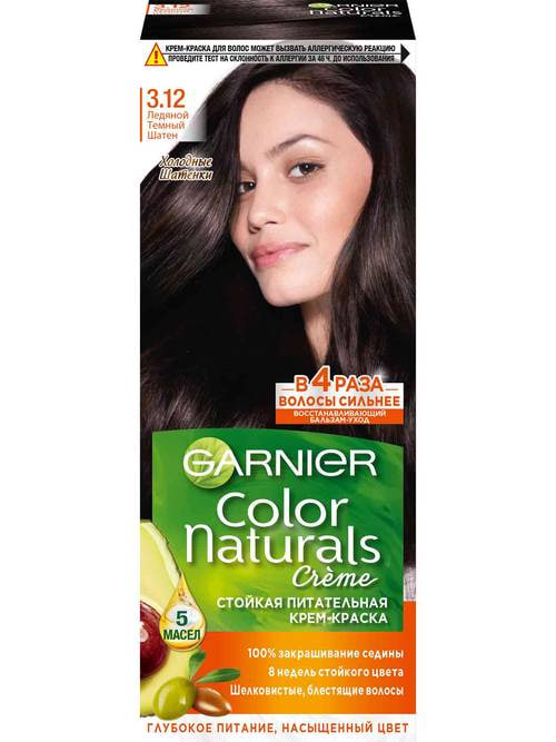 Краска для волос COLOR NATURALS 3,12 Ледяной Темный Шатен УТ-00008910