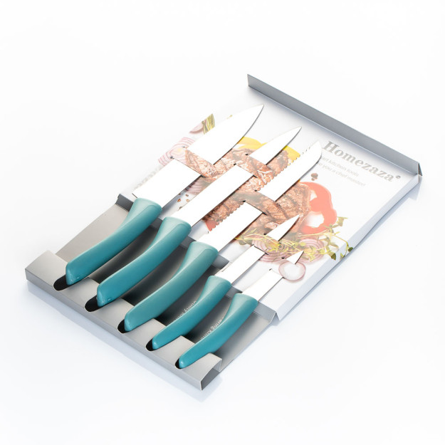 Oshxona pichoqlari to'plami 5 dona 8 dona DH0182-BLUE