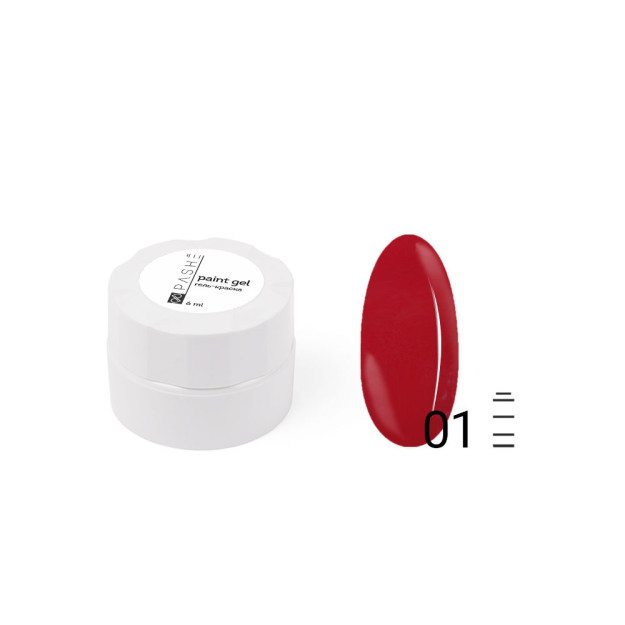 Poshe №1 qizil (6ml) 6ml dizayn uchun jel bo'yoq 206006