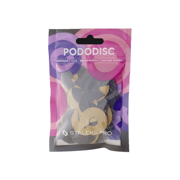 O'zgartirish fayllari-pedikyur disk uchun halqa PODODISC STALEKS PRO L 180 grit (50 dona) PDFR-25-180