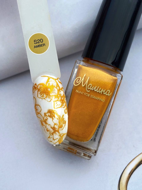 Malinali S20 shtamplash uchun lak-bo'yoq,
Amber, 6 ml 6ml LKS20