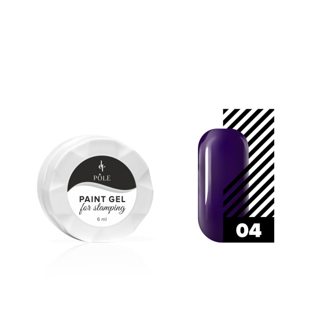 Pole shtamplash uchun jel bo'yoq № 04 to'q binafsha rang (6 ml.) 369683