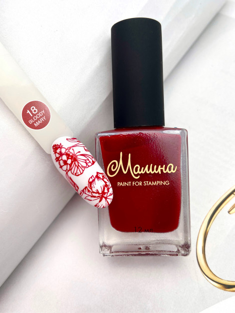 Лак-краска для стемпинга "Малина" 18
Bloody Mary, 12 мл LK18 12мл