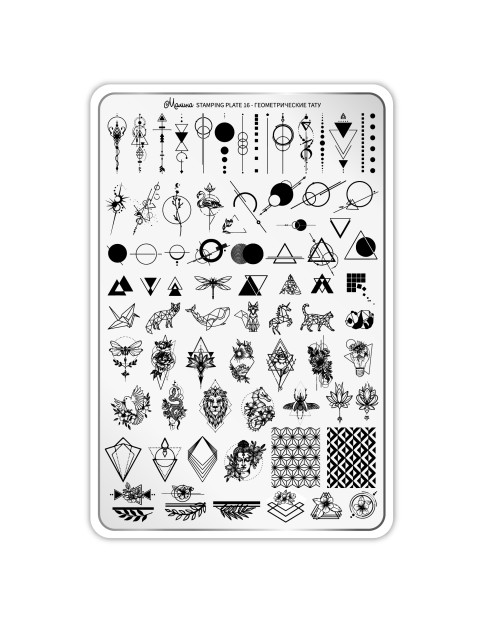 Malinali shtamplash plitasi 16
"Geometrik tatuirovkalar" (+demolist)   SP16