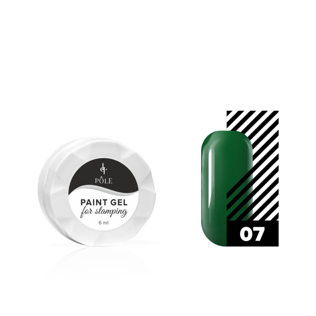 POLE shtamplash uchun jel bo'yoq № 07 yashil (6 ml.) 369713