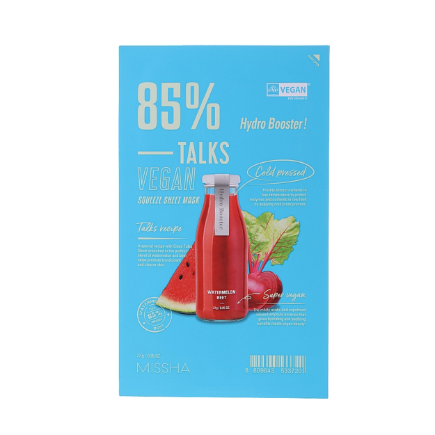 MISSHA TALKS VEGAN SQUEEZE SHEET MASK [HYDRO BOOSTER]   11528