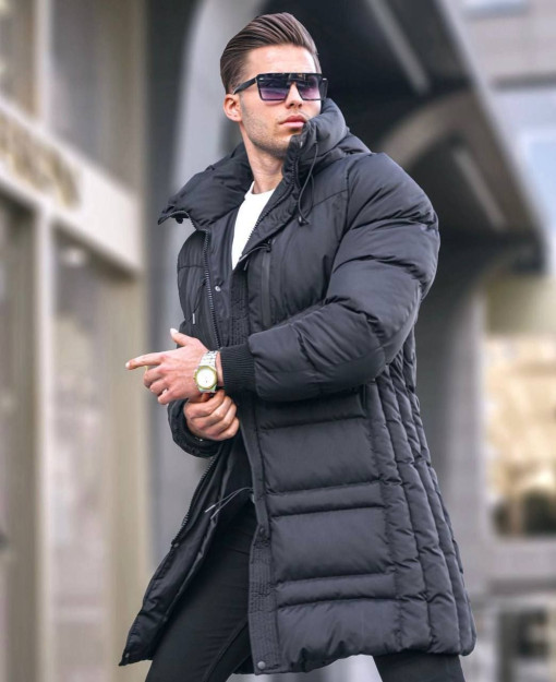 Erkaklar qishki ko'ylagi, l qalpoqli uzun ko'ylagi kurtkast4