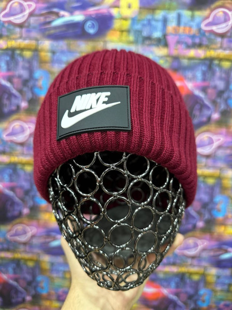 Шапка бини, зимняя, теплая, мужская Nike Shpkasharf39