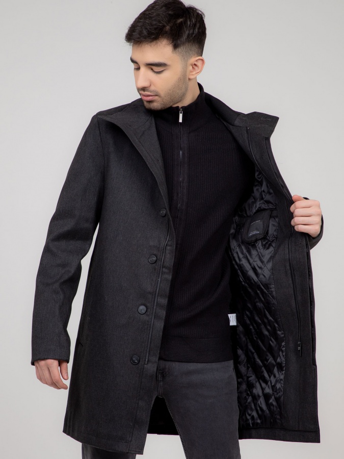 Пальто длинная длина Dark Grey 48 AW21CA1N-35-10707