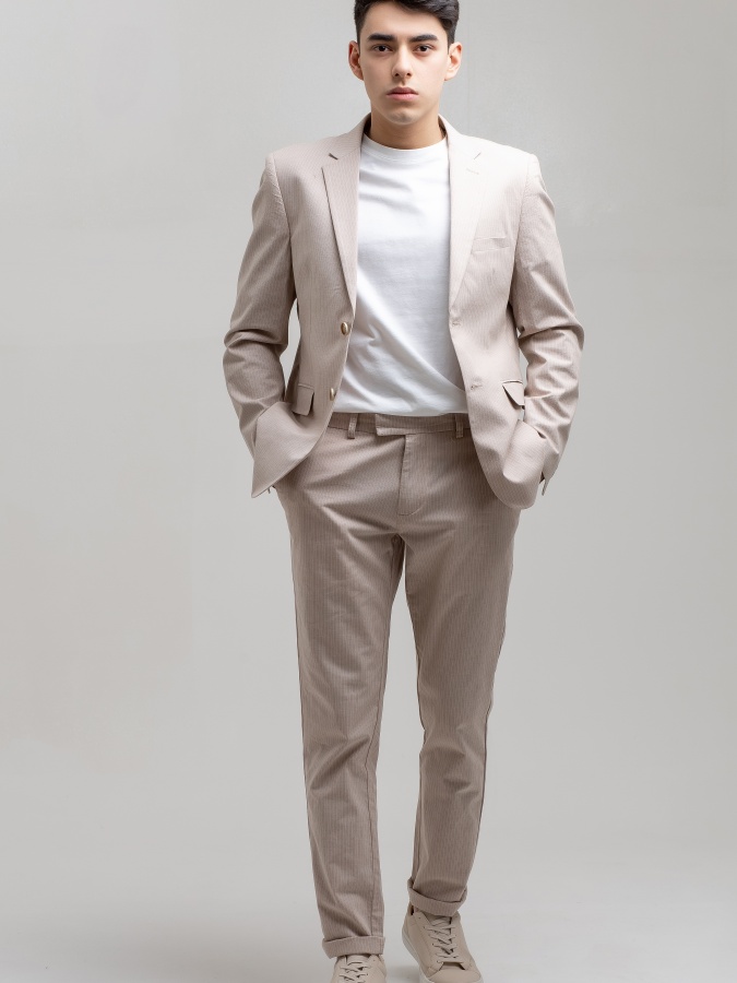 Blazer qisqa uzunligi Terra Pro, erkaklar uchun, Beige zig'ir 50 SS21CA2S-16-14-9816