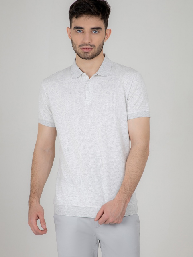 Polo qisqa qisma kulrang XXL SS22CA2N-17-40-11421