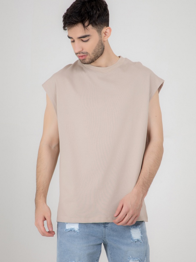 Mayk qisqa uzunligi Beige XL SS22CA2N-13-14-11474