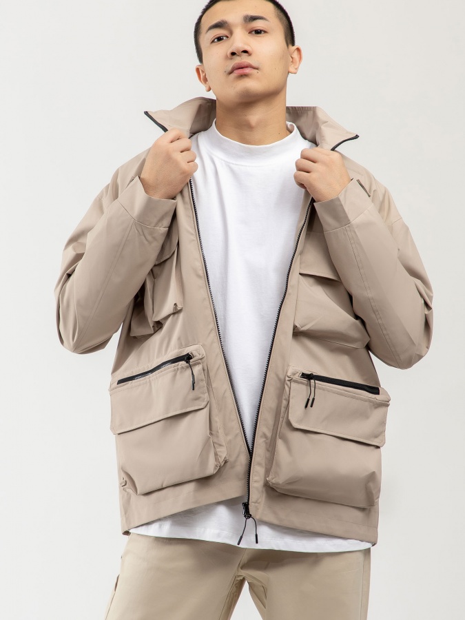 Windbreaker qisqa uzunligi Beige M  SS23CA1N-27-12370